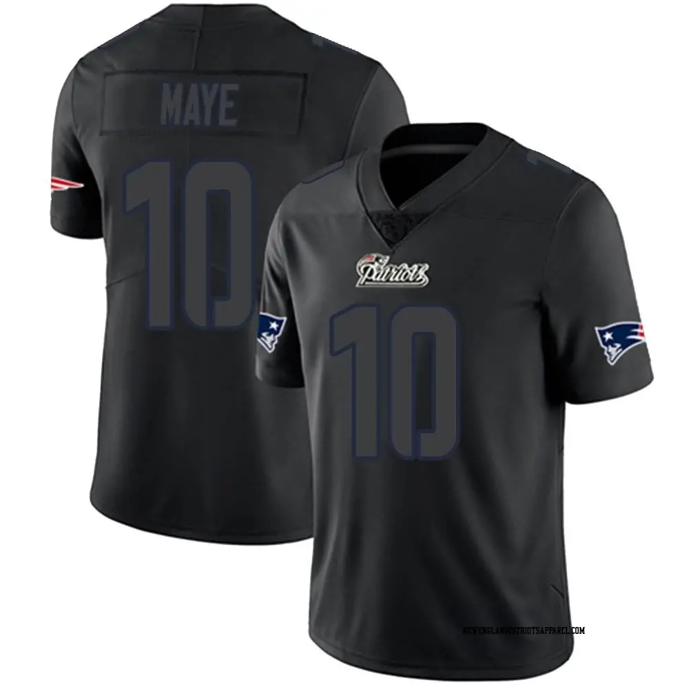 Limited Black Impact Men s Drake Maye New England Patriots Jersey Patriots Store