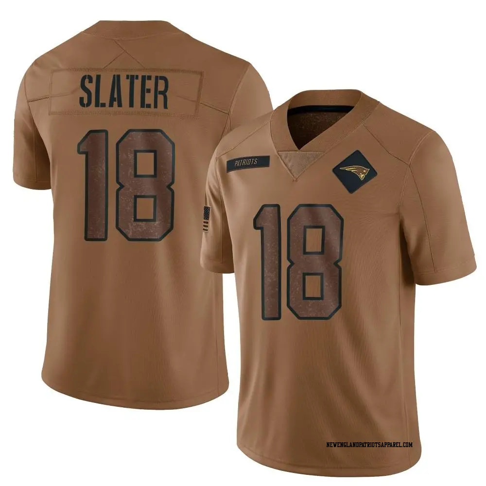 Limited Brown Men s Matthew Slater New England Patriots 2023 Salute To Service Jersey Patriots Store